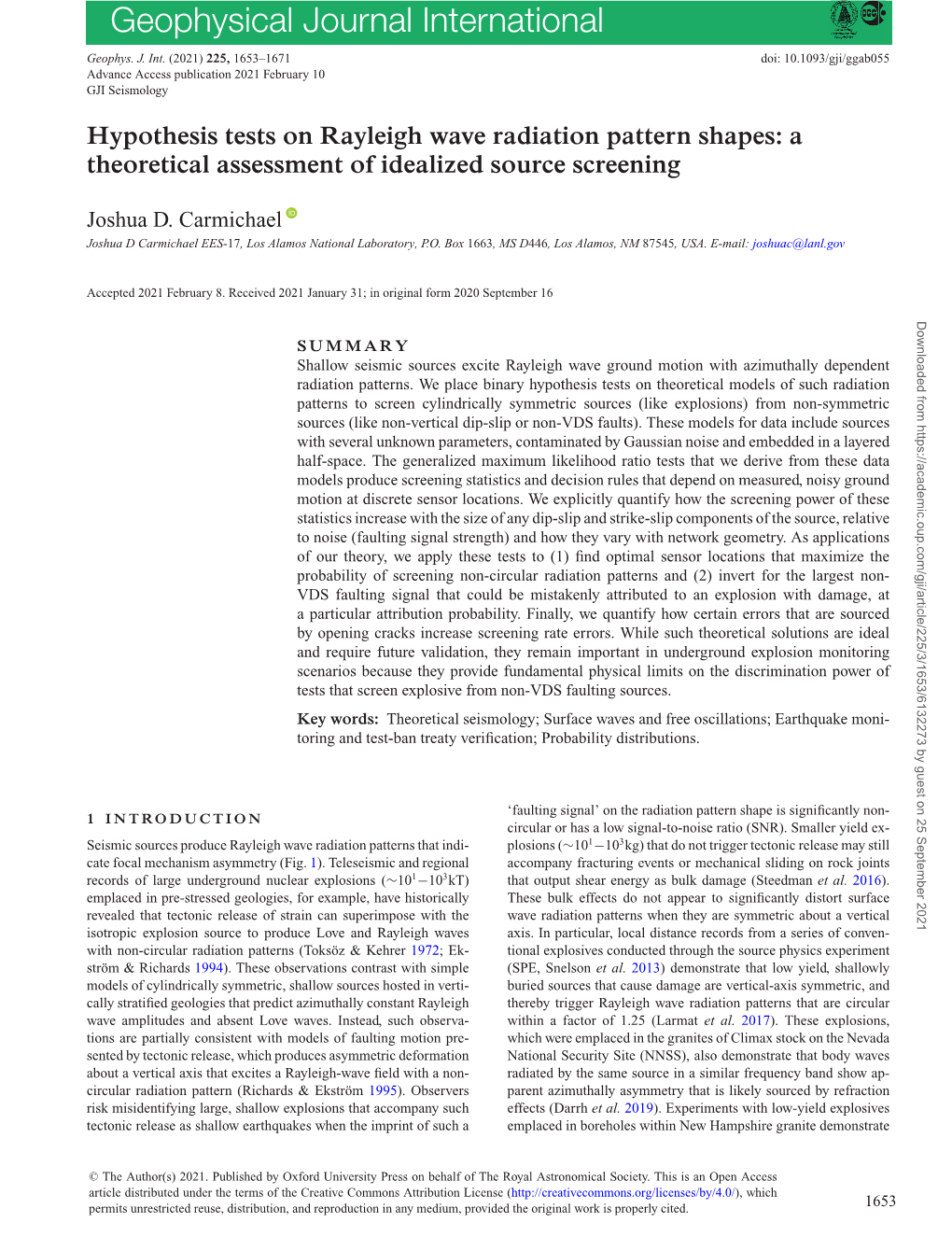 Hypothesis Tests on Rayleigh Wave Radiation Pattern Shapes: a Theoretical Assessment of Idealized Source Screening