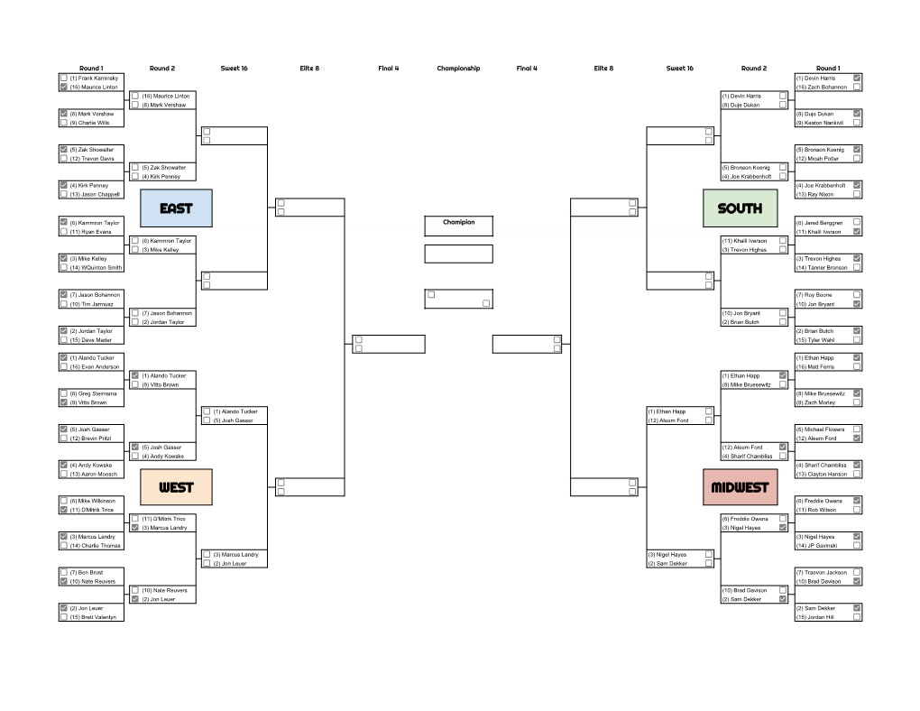 Bucky's Fan Favorite Tournament