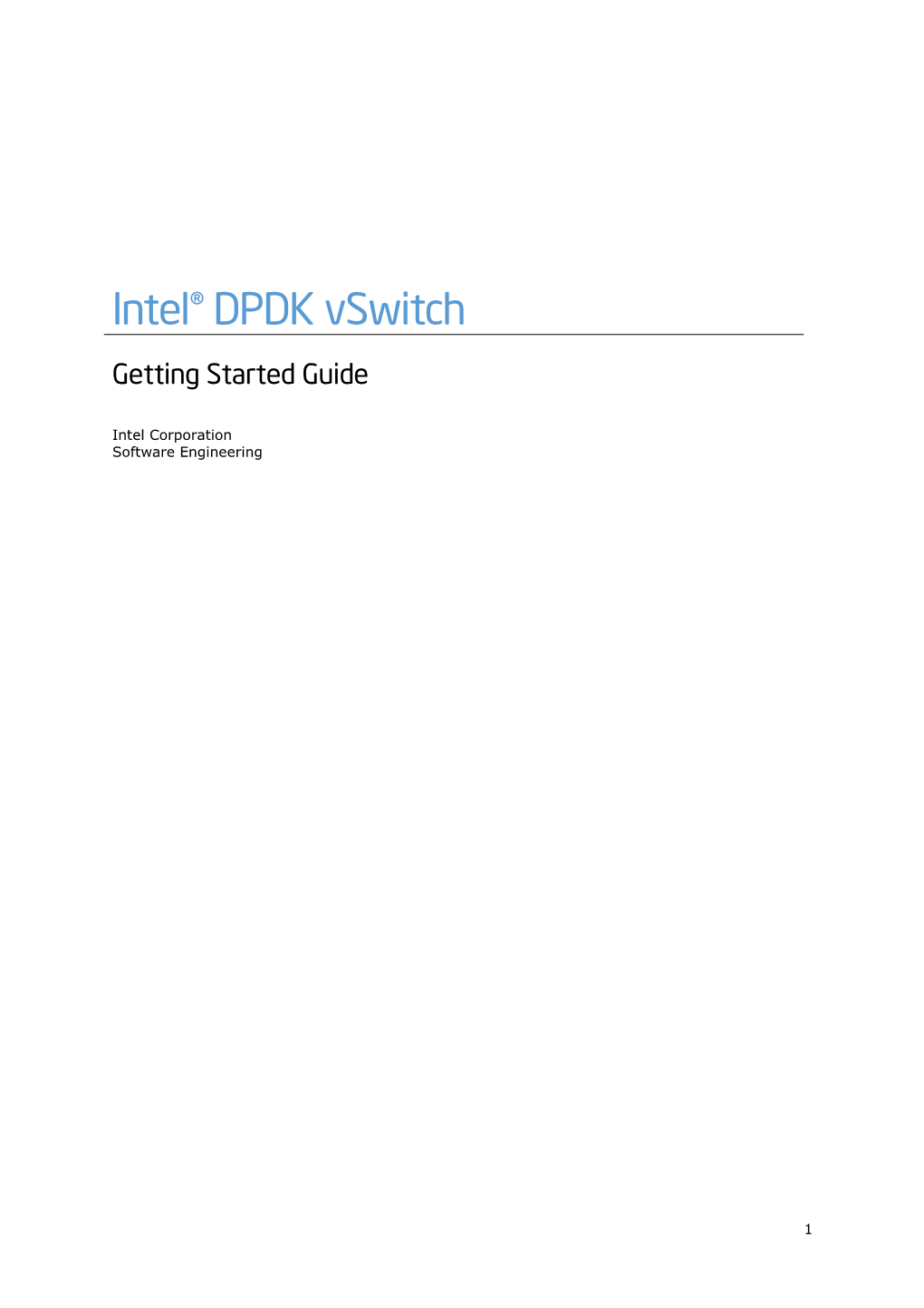 DPDK Vswitch Getting Started Guide