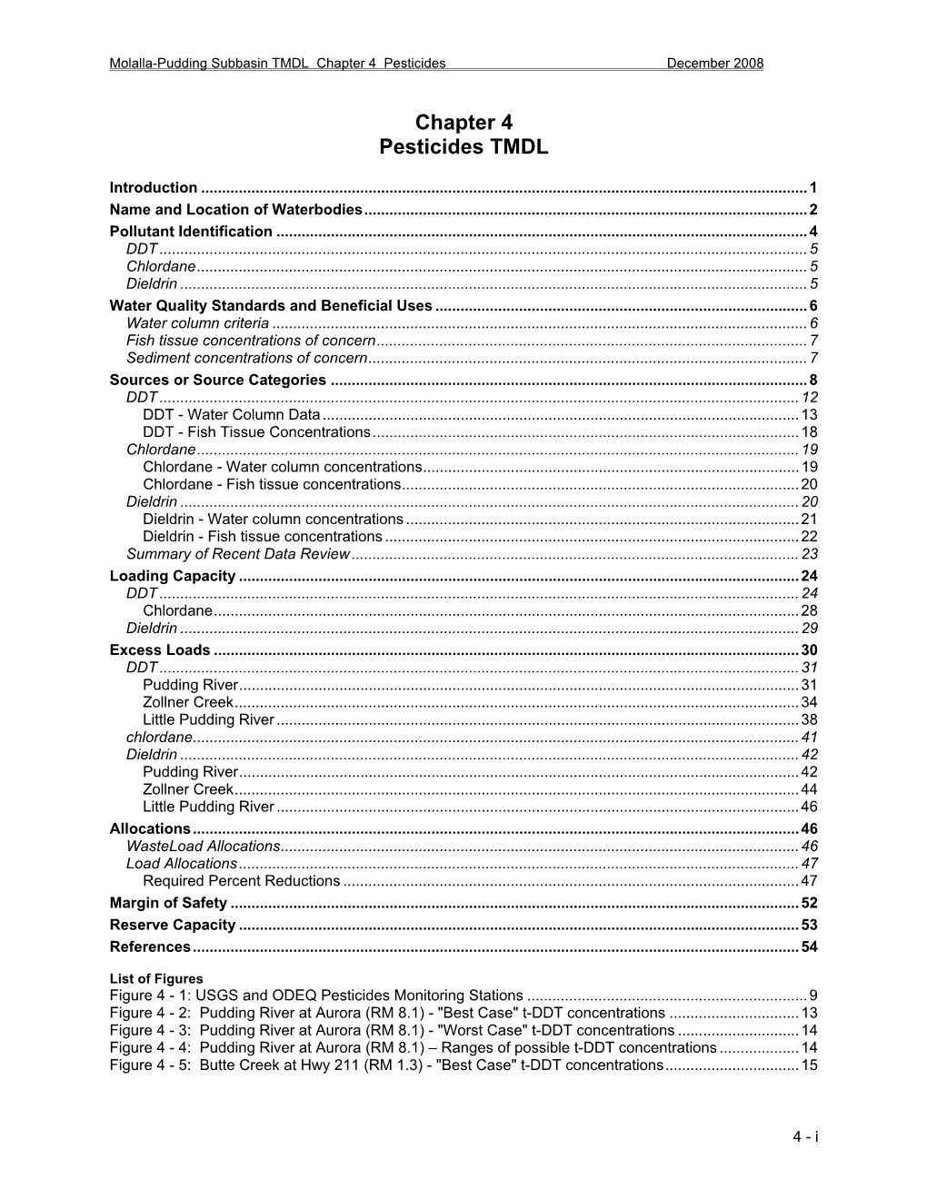 Chapter 4 Pesticides TMDL