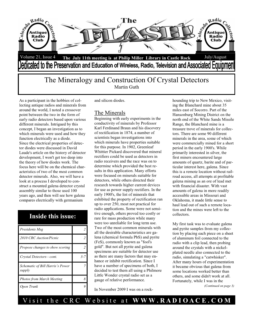 The Mineralogy and Construction of Crystal Detectors Martin Guth