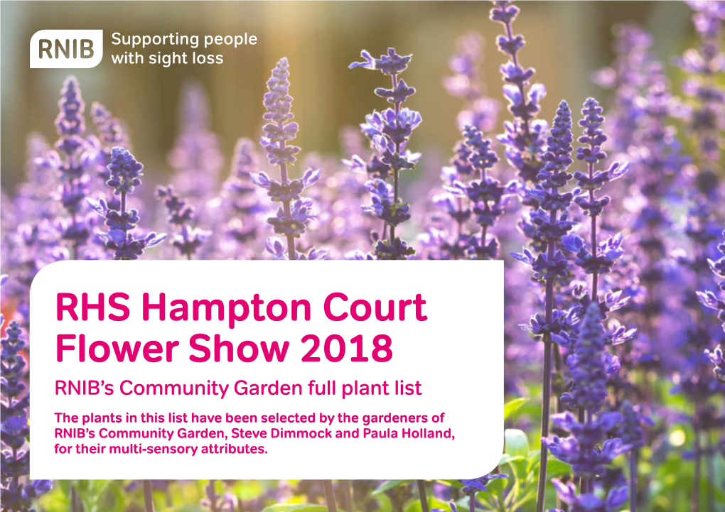 RHS Hampton Court Flower Show 2018