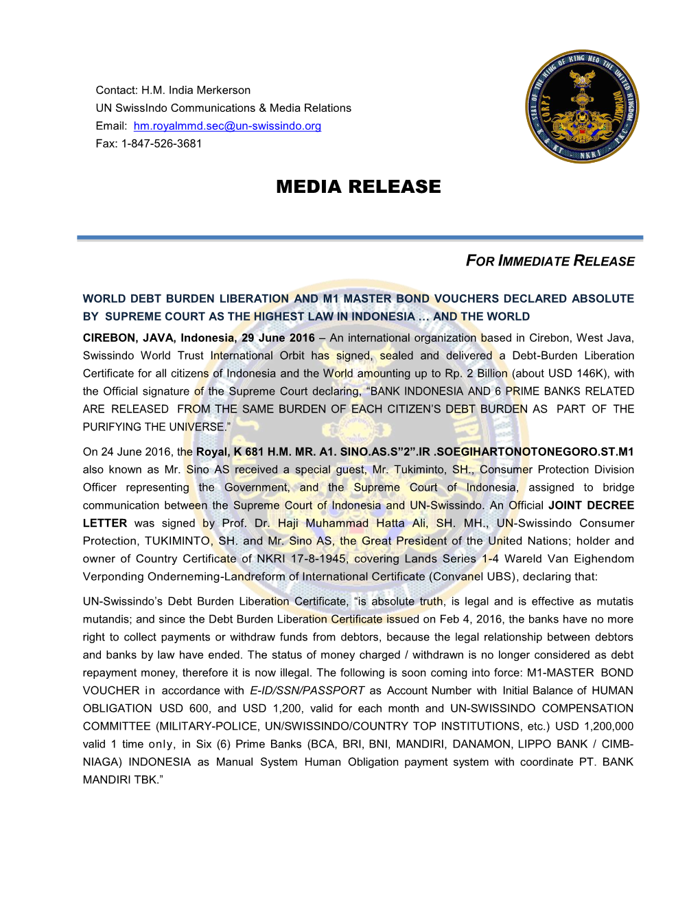 Media Release