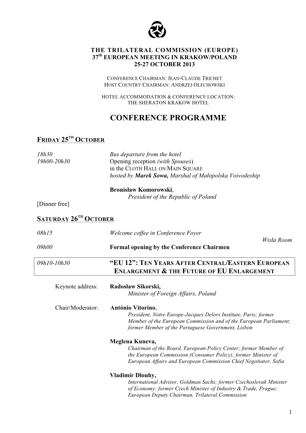 Conference Programme