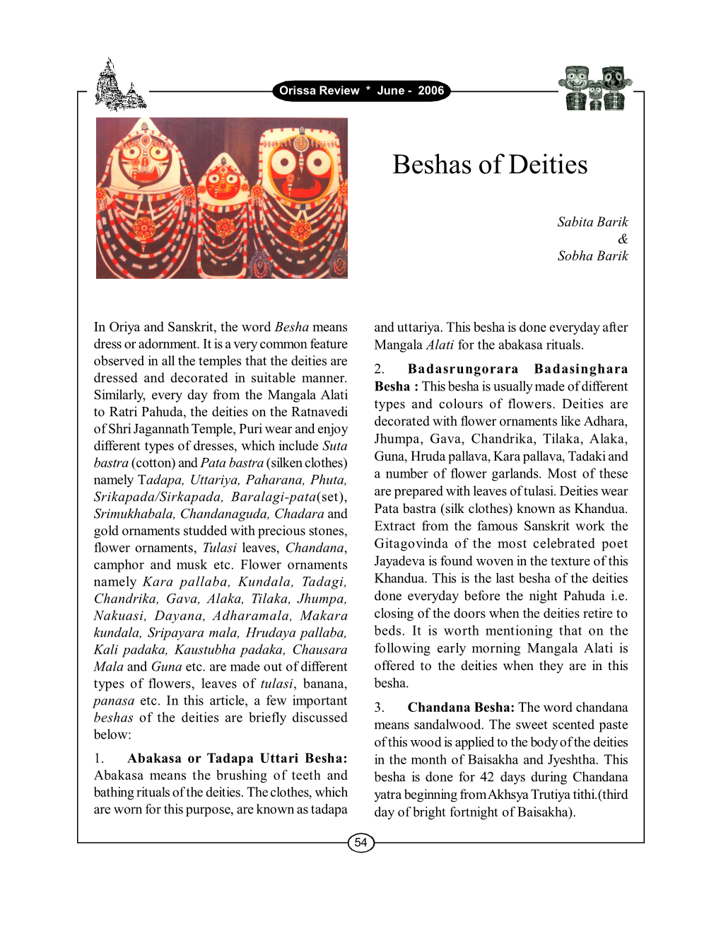 Beshas of Deities