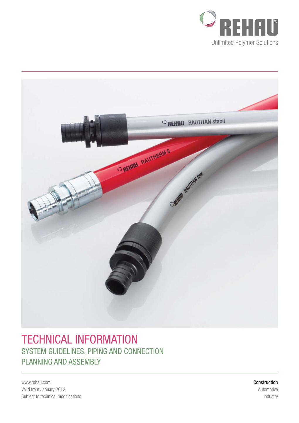Technical Information System Guidelines, Piping and Connection Planning and Assembly