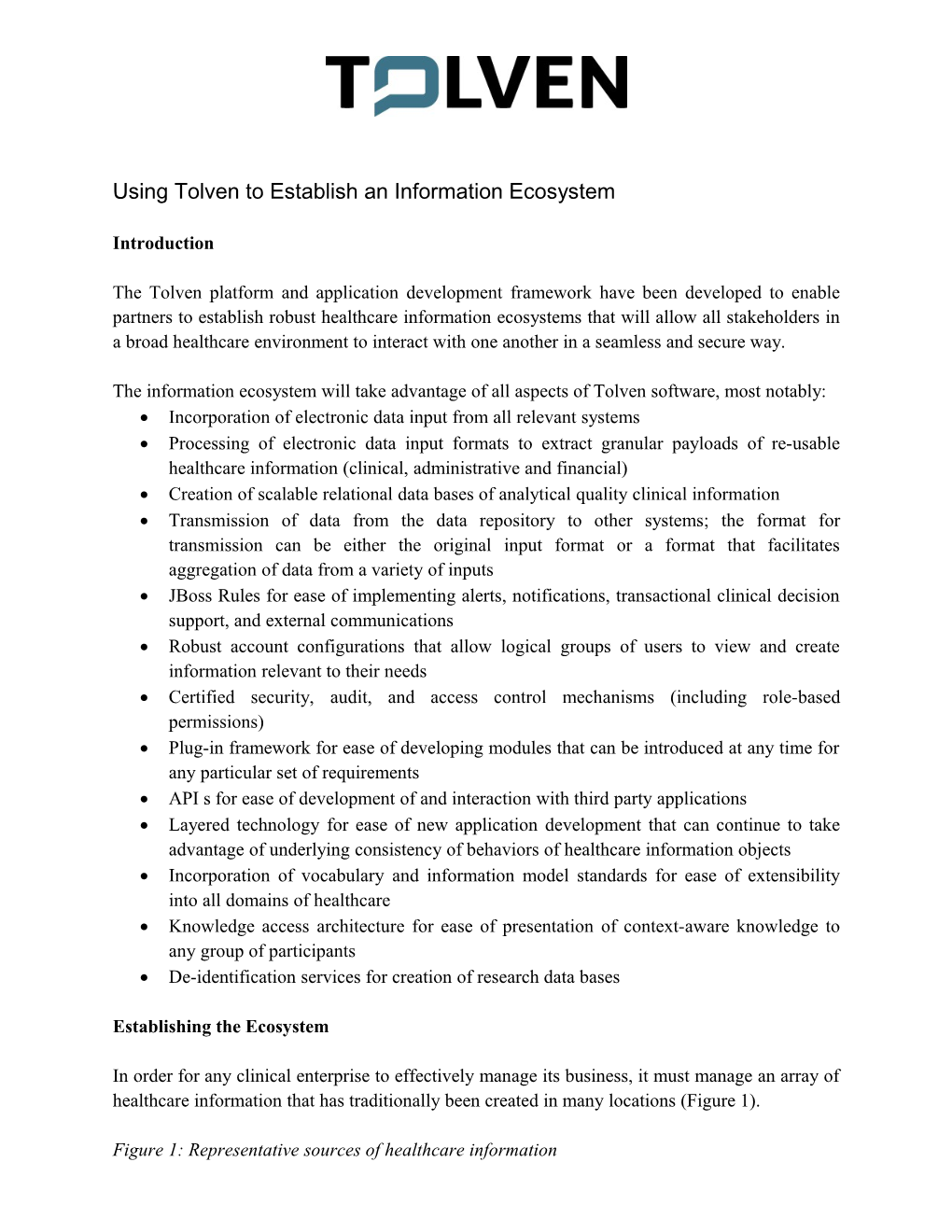 Using Tolven to Establish an Information Ecosystem