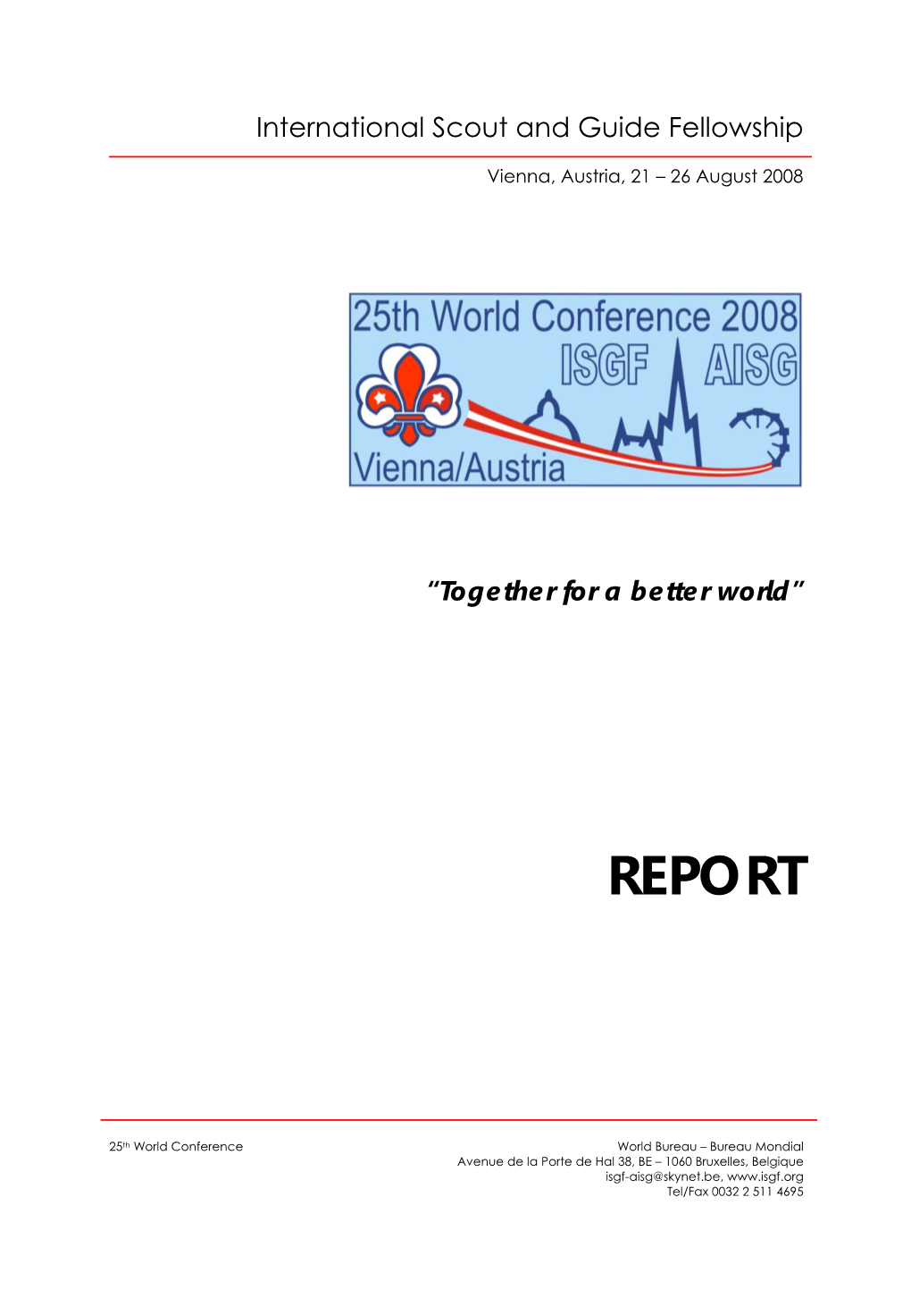 Pdf Report 25Th World Conference 2008