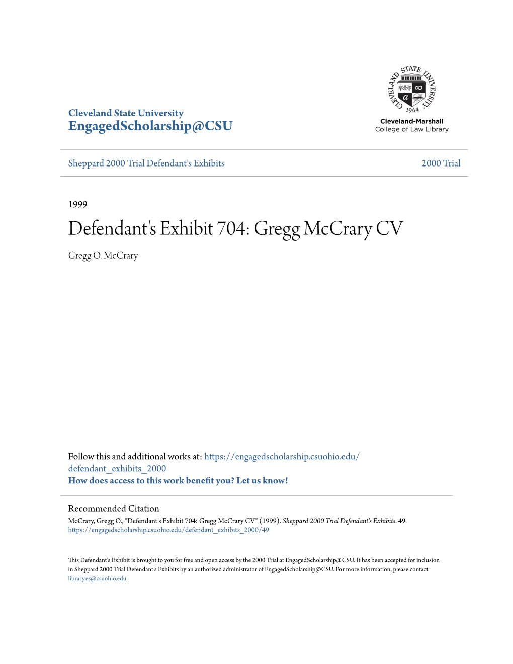 Gregg Mccrary CV Gregg O