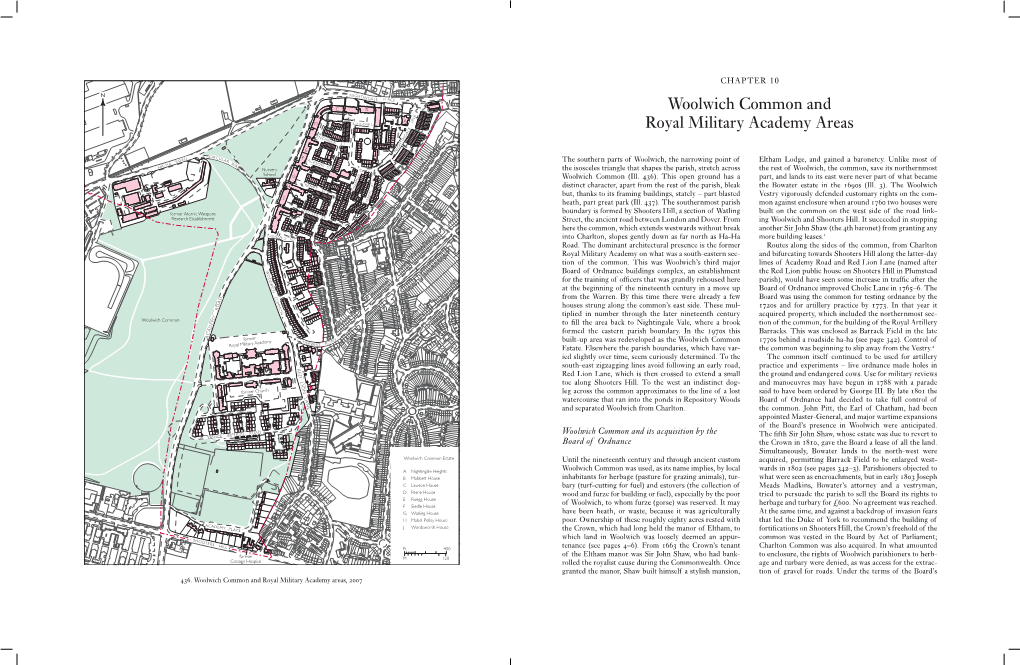 Woolwich Common and Royal Military Academy Areas, 2007  CHAPTER TEN WOOLWICH COMMON and MILITARY ACADEMY AREAS 