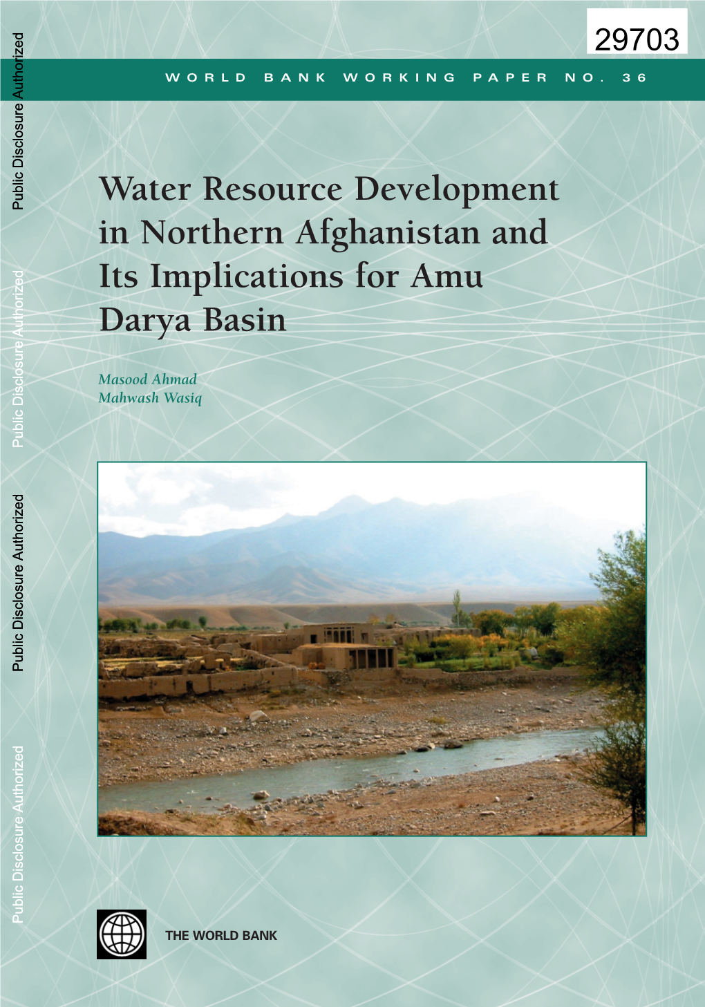 Water Resource Development in Northern Afghanistan and Its Implications for Amu Darya Basin