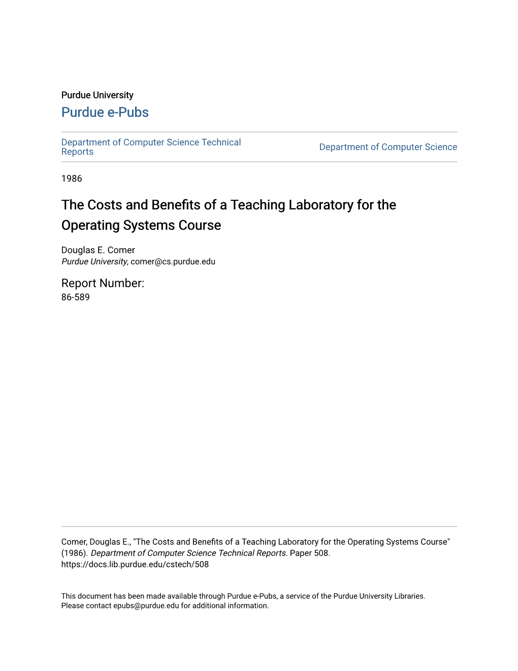 The Costs and Benefits of a Teaching