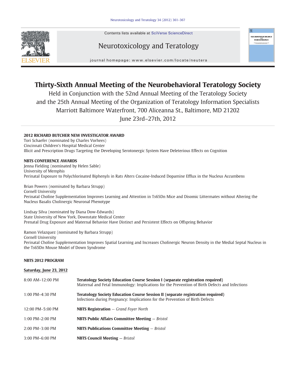 2012 Meeting Program