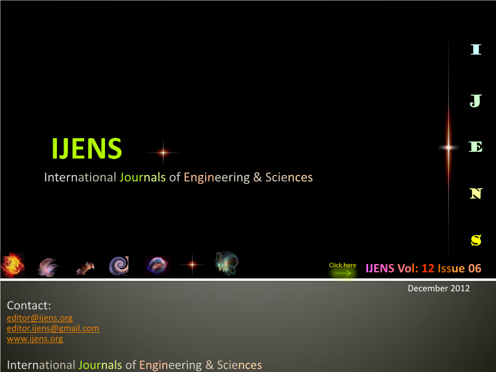 International Journals of Engineering & Scie Nces I J E