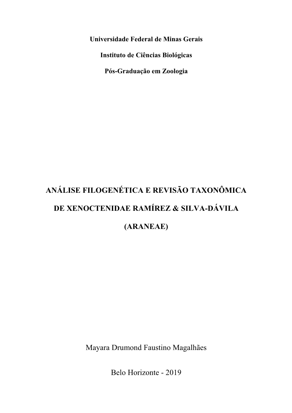 Zoologia. Mayara Drumond Faustino Magalhães. Mestrado.Pdf