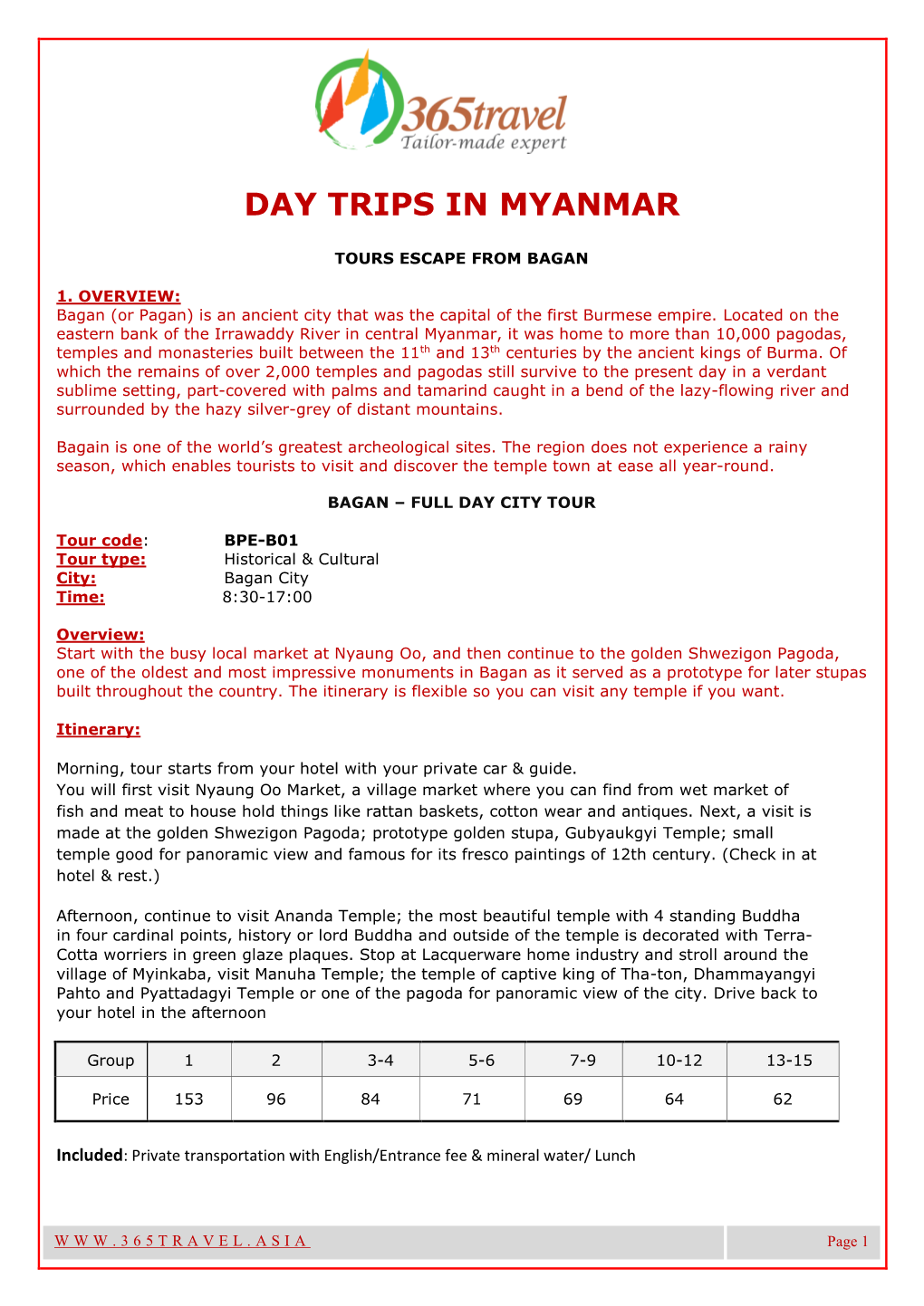 Day Trips in Myanmar