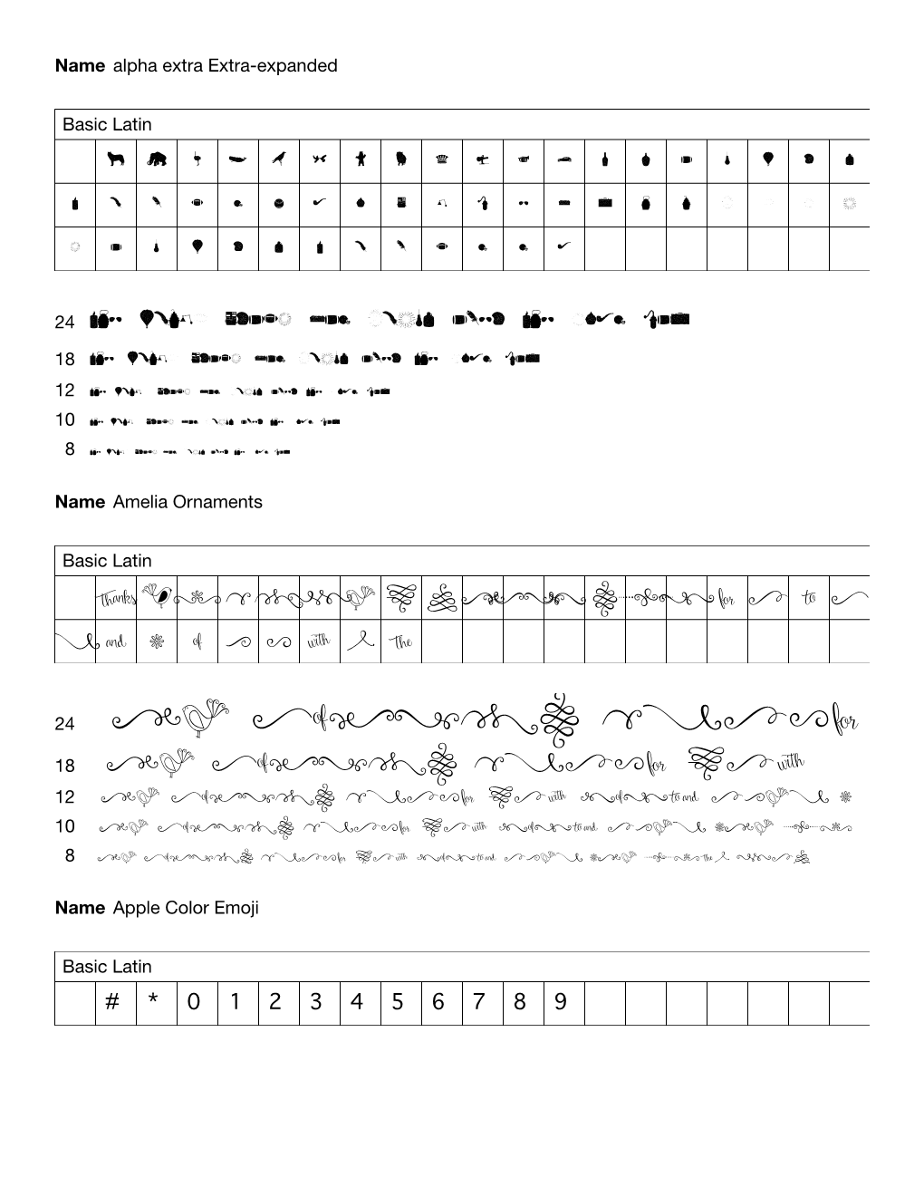 Symbol Fonts