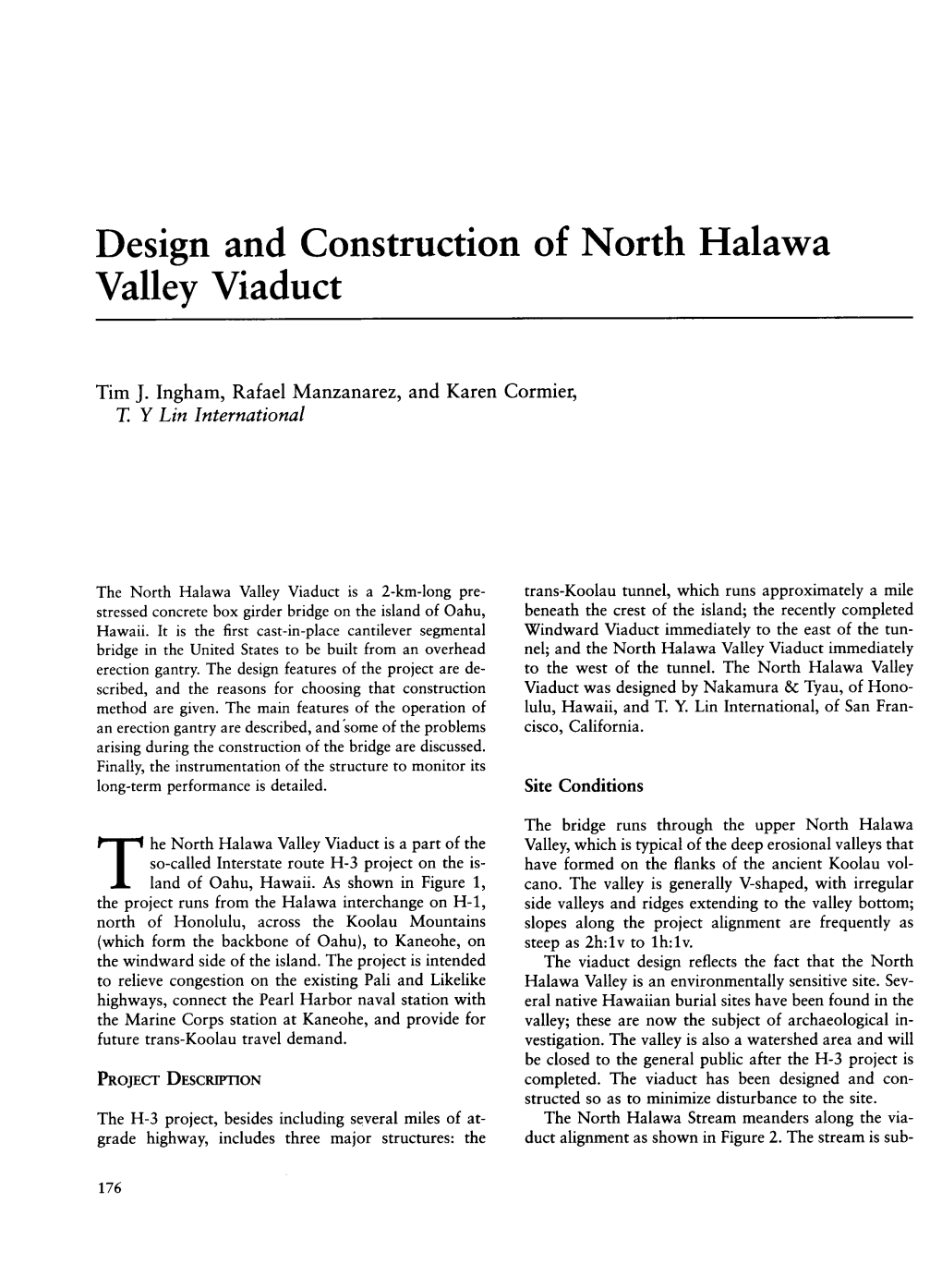 Design and Construction of North Halawa Valley Viaduct