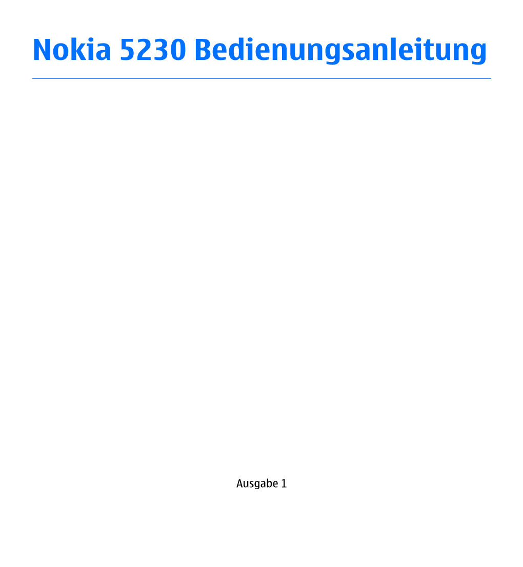 Bedienungsanleitung Nokia 5230