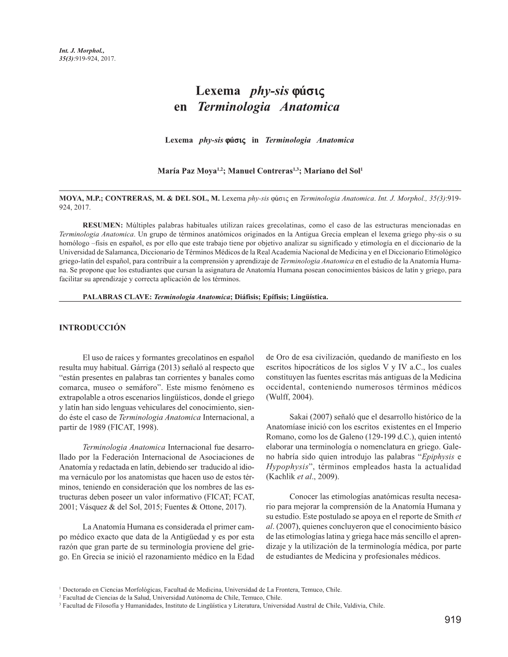 Lexema Phy-Sis Φúσις En Terminologia Anatomica