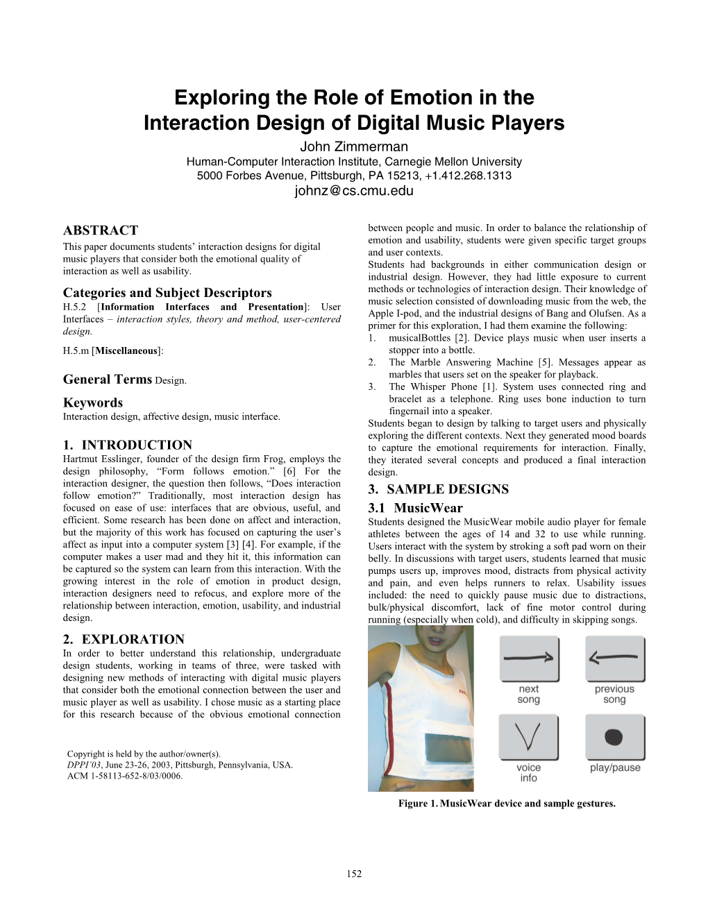 Exploring the Role of Emotion in the Interaction Design of Digital Music
