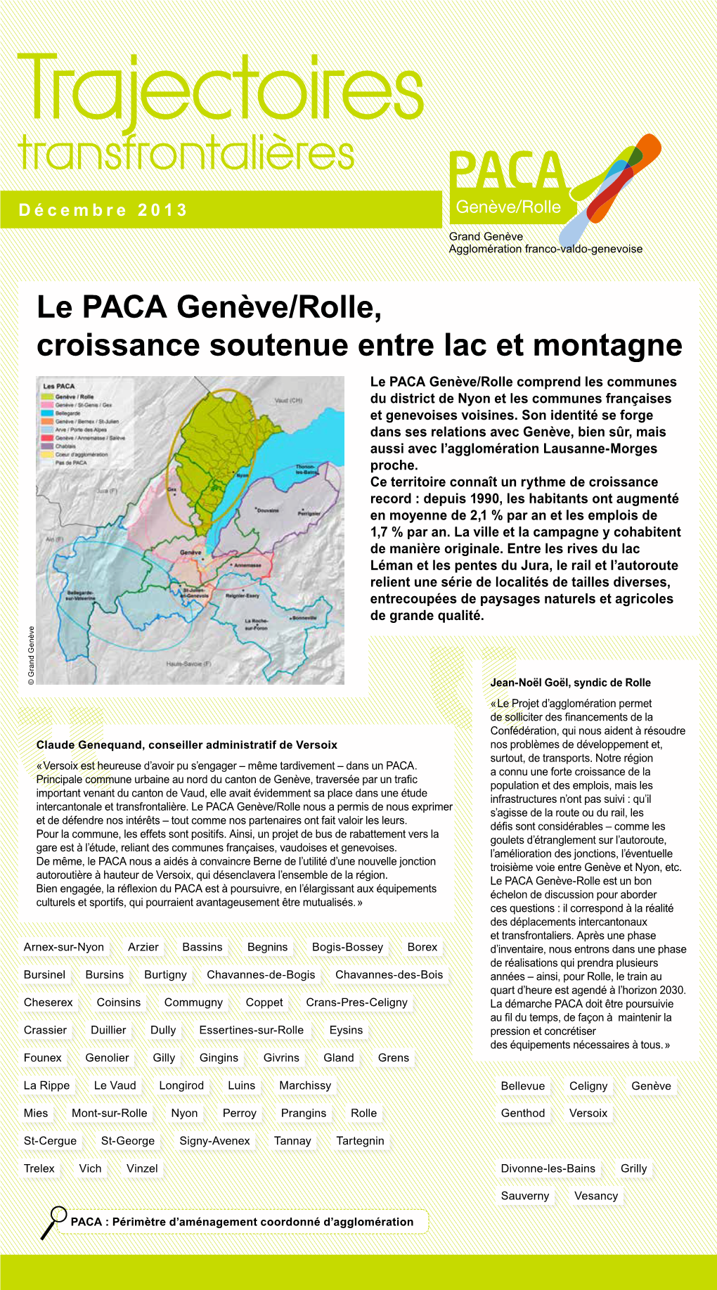Trajectoires Transfrontalières : PACA Genève/Rolle
