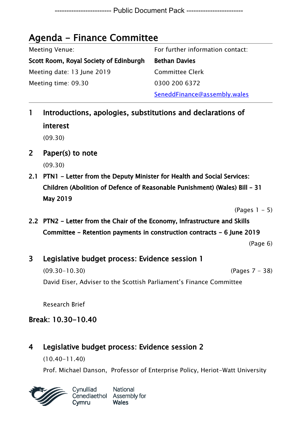 (Public Pack)Agenda Document for Finance