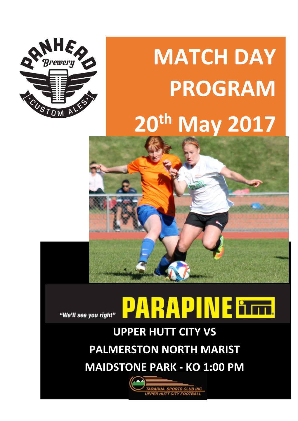 MATCH DAY PROGRAM 20 May 2017