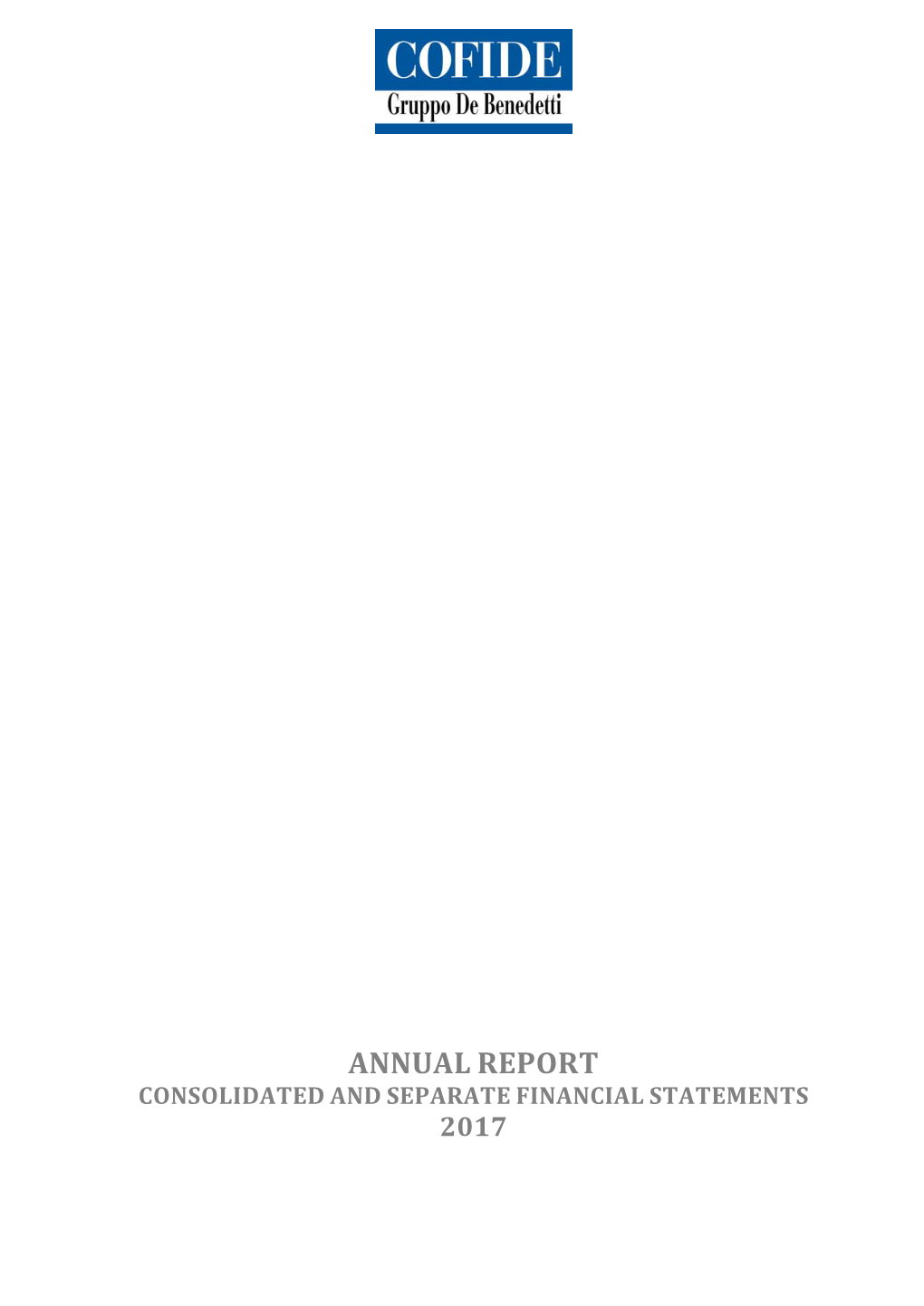 Annual Report Consolidated and Separate Financial Statements 2017