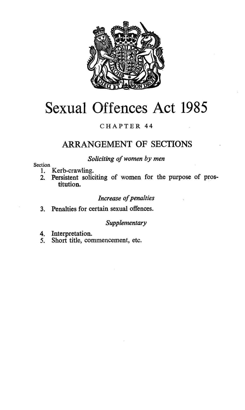 Sexual Offences Act 1985 CHAPTER 44