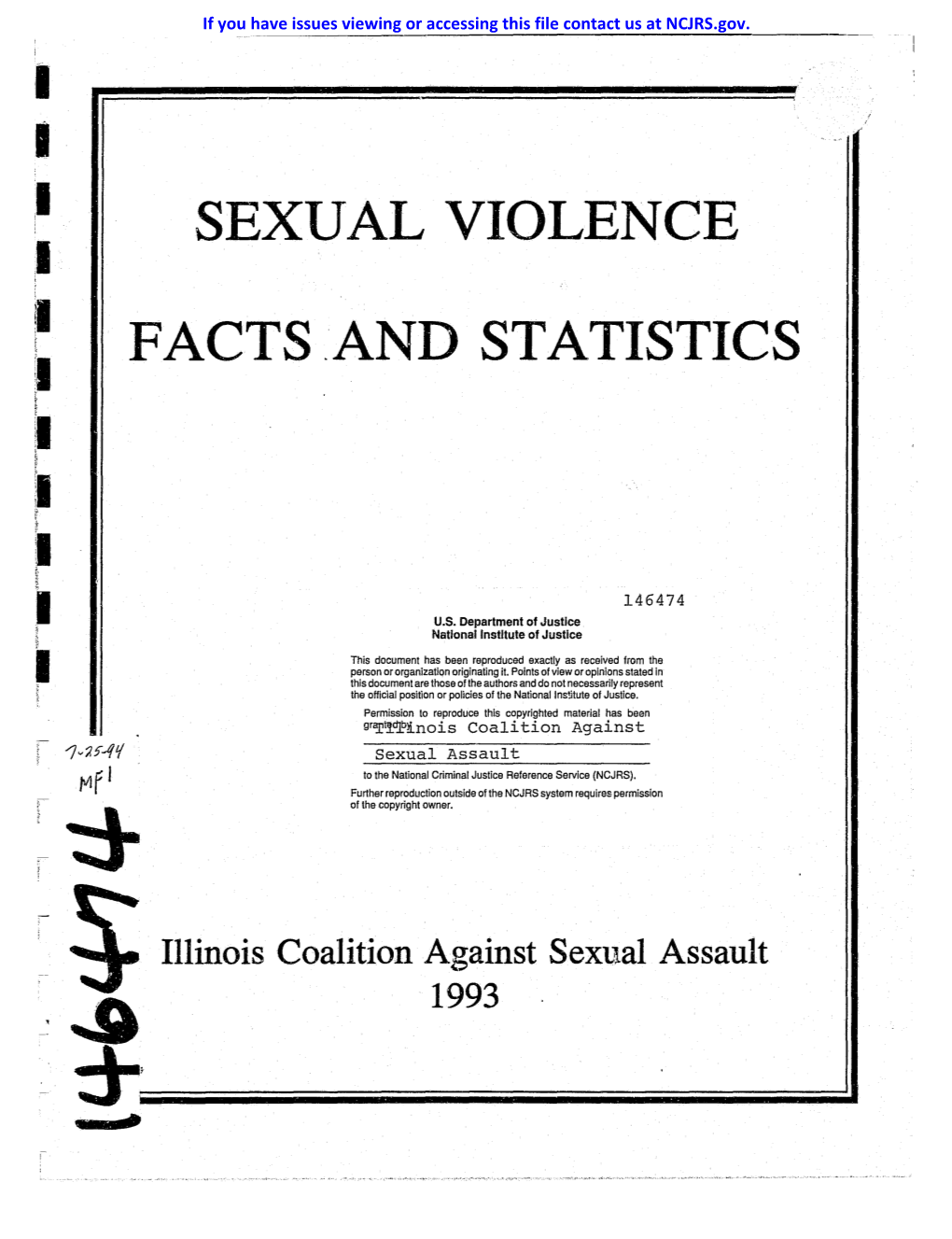 Sexual Violence Facts .And Statistics