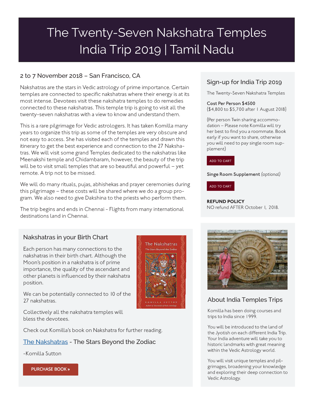 The Twenty-Seven Nakshatra Temples India Trip 2019 | Tamil Nadu