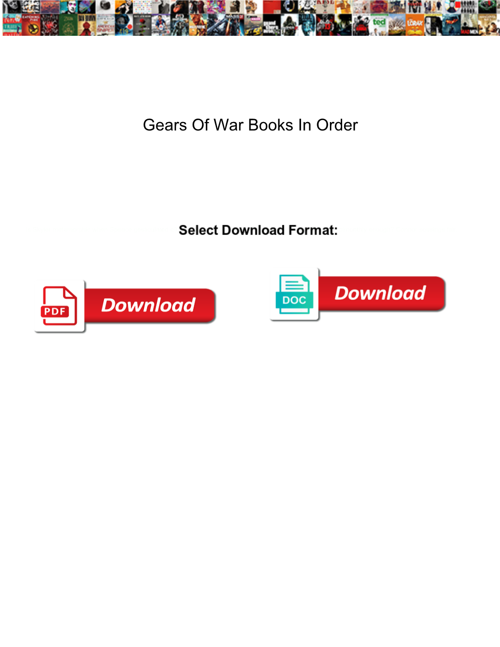 Gears of War Books in Order
