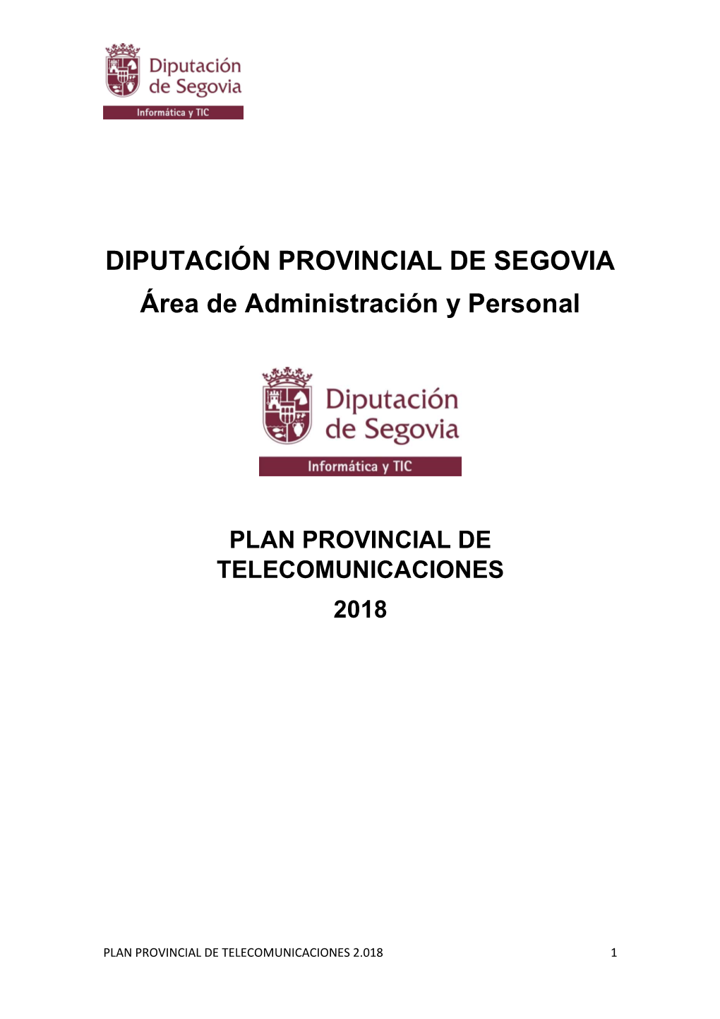 Plan Provincial De Telecomunicaciones 2018