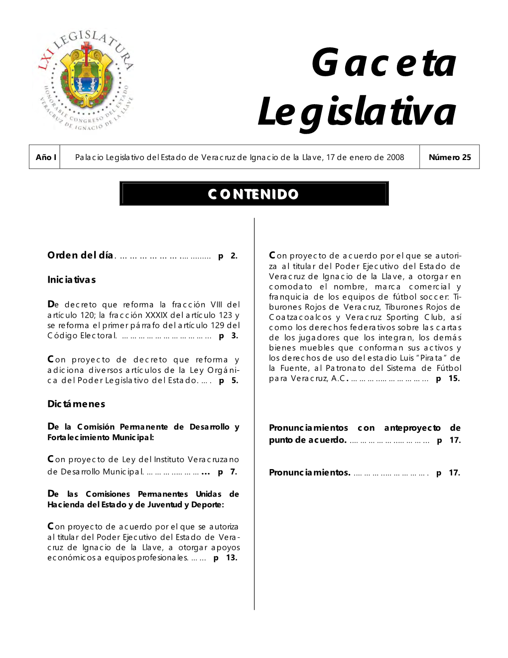 Gaceta Legislativa