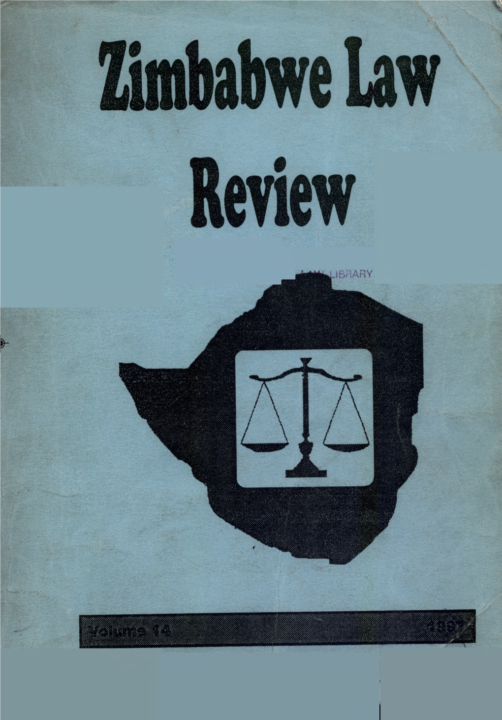 The Zimbabwe Law Review 1997 Volume 14