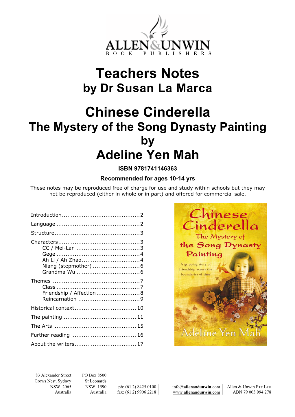 Teachers Notes Chinese Cinderella