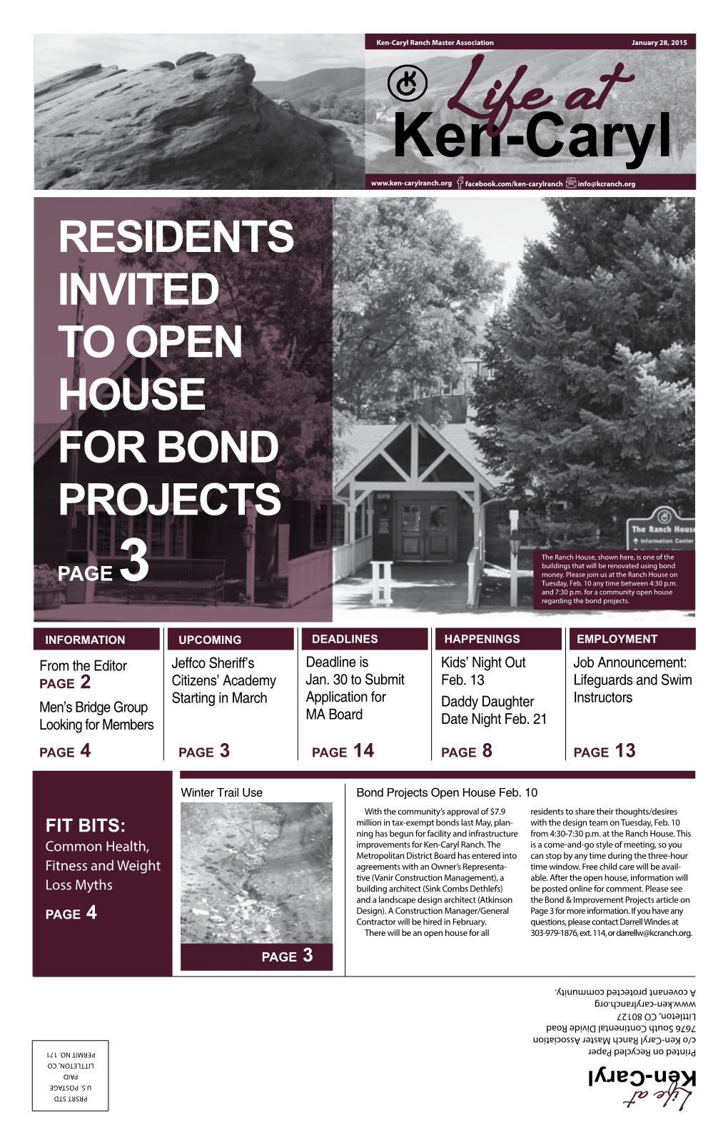 Residents Invited to Open House for Bond Projects