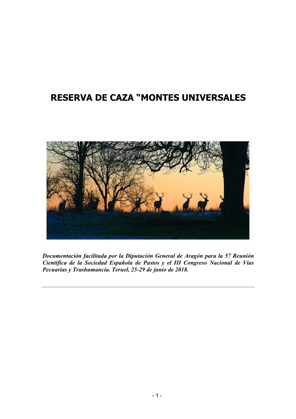 Reserva De Caza “Montes Universales