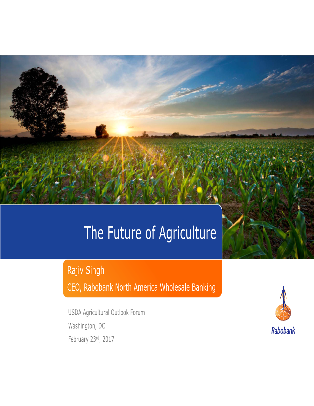 The Future of Agriculture