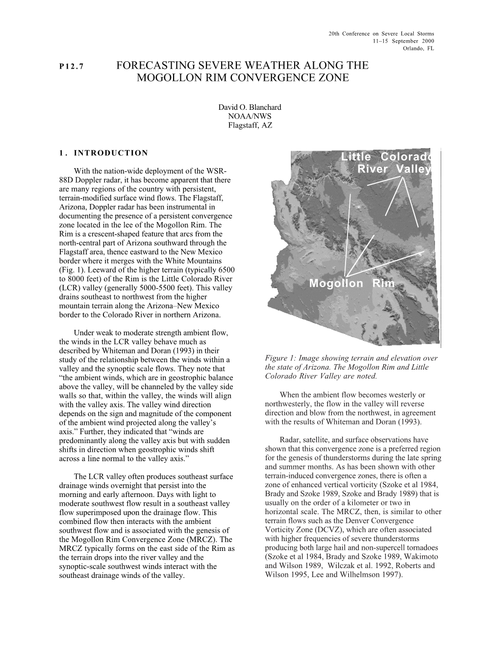 Forecasting Severe Weather Along the Mogollon Rim Convergence Zone