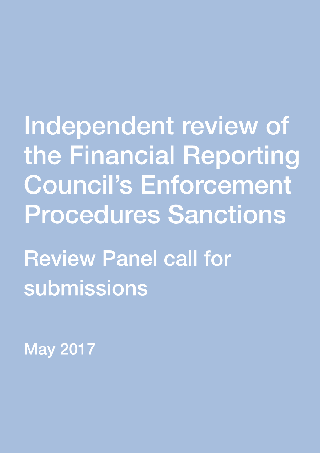 Independent Review of the Financial Reporting Council's Enforcement
