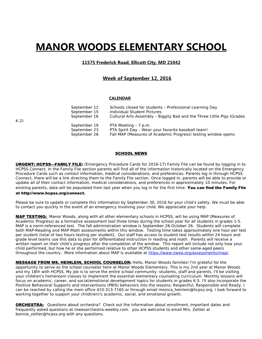 Manor Woods Elementary