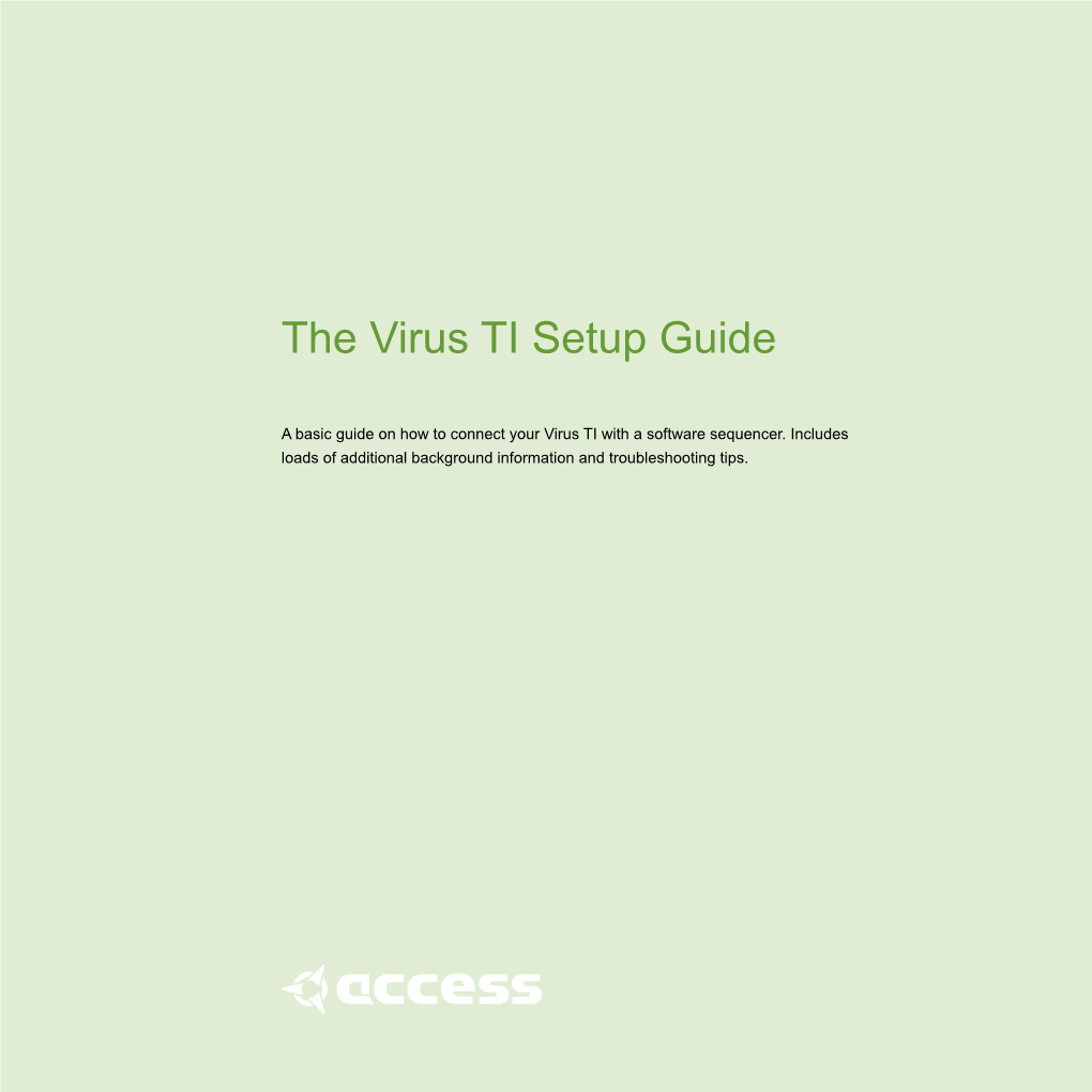 The Virus TI Setup Guide