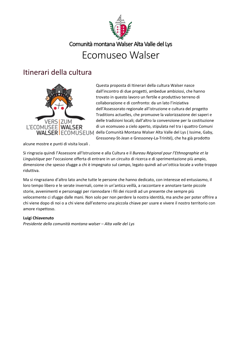 Ecomuseo Walser