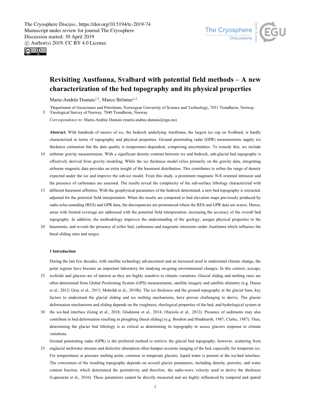 Revisiting Austfonna, Svalbard with Potential Field Methods