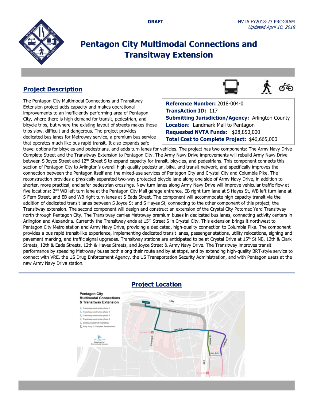 Pentagon City Multimodal Connections and Transitway Extension