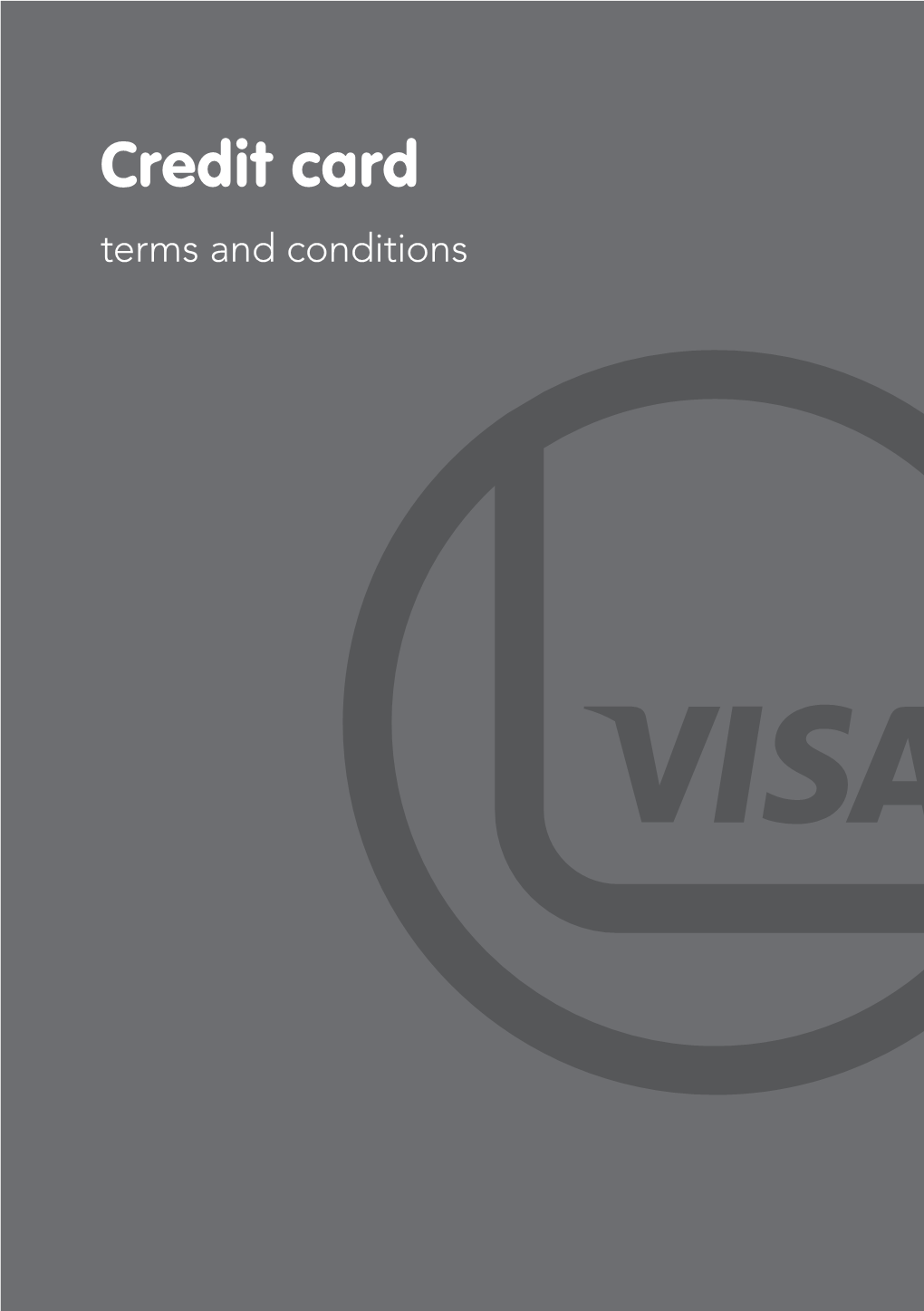 Credit Card Terms and Conditions Important Information