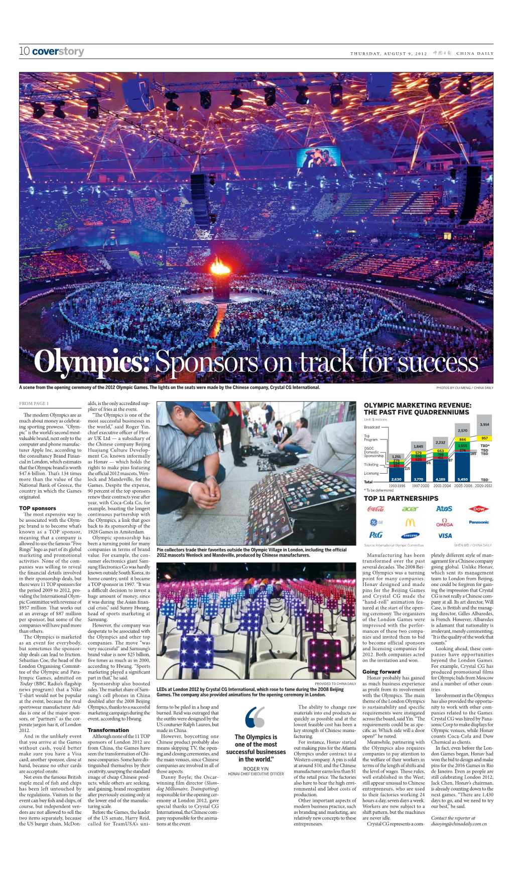 Olympics: Sponsors on Track for Success