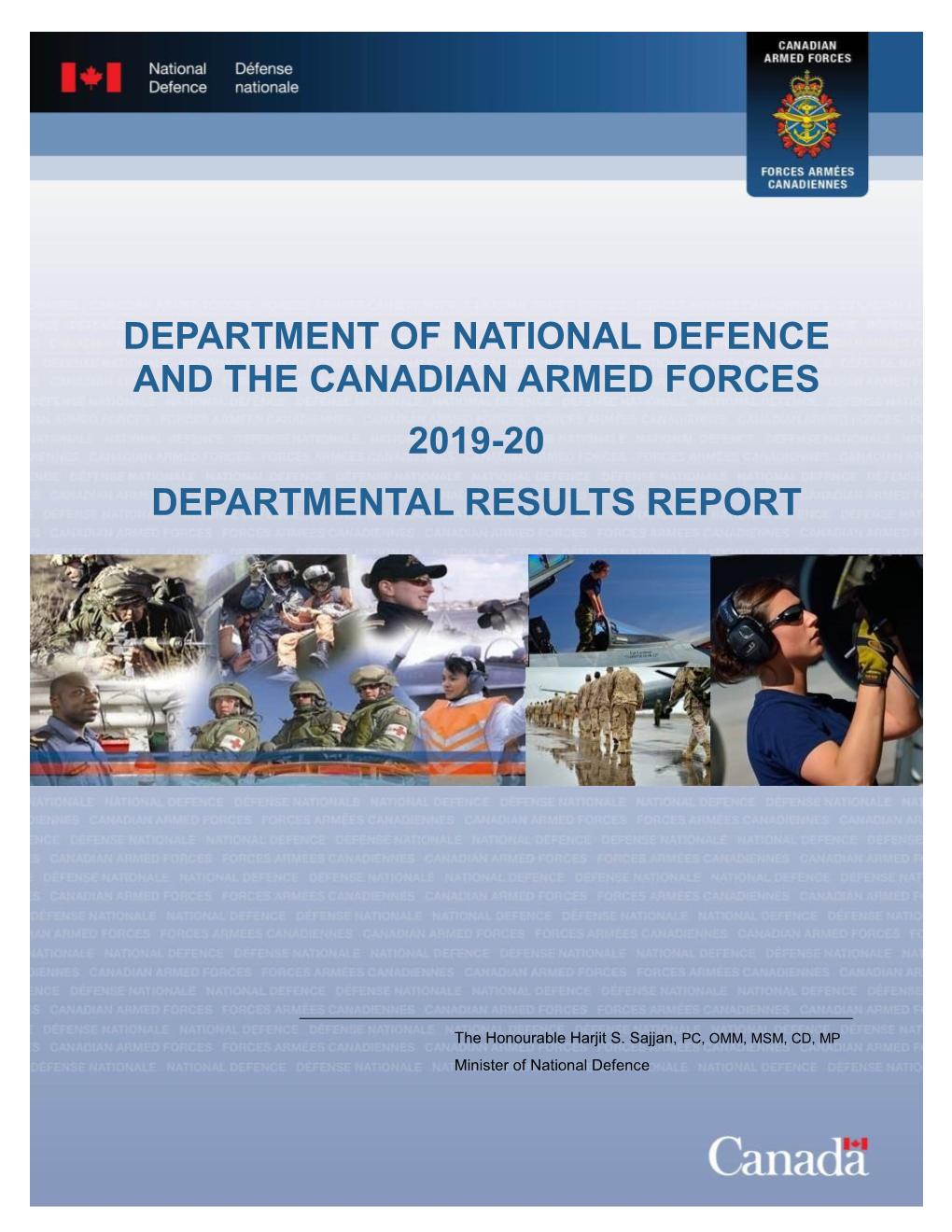 Department of National Defence and the Canadian Armed Forces 2019-20 Departmental Results Report